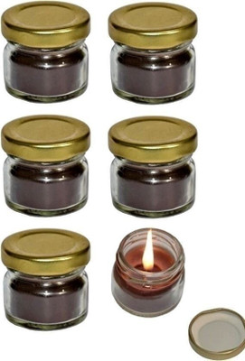AtheenaAris Reiki Energised Aroma Scented Candle Throat Heart Solar Root Chakra Glass Jar Candle(Purple, Pack of 6)