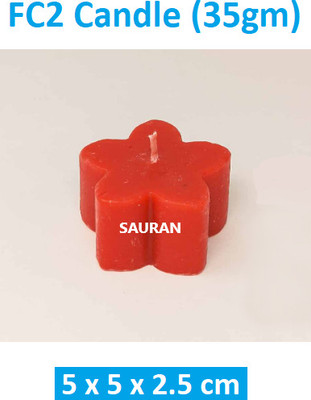 Sauran FC2 Candle Candle(Red, Pack of 1)