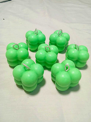 PME decorative scented candle Candle(Green, Pack of 10)