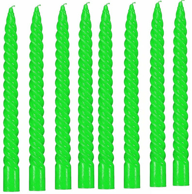Be Calm Smokeless & Dripless Scented Spiral Stick Candles Candle(Green, Pack of 4)