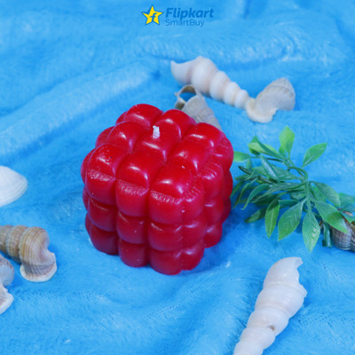 Flipkart SmartBuy Handmade Rose 3D Cube Scented Candle Candle(Red, Pack of 1)