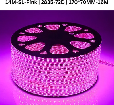 TECHGEAR 1120 LEDs 14 m Pink Steady Bulb Rice Lights(Pack of 1)