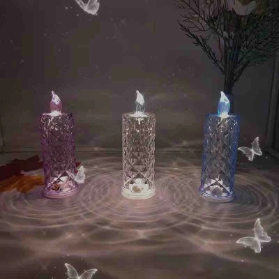 Anshu RGB LED Candle – Smokeless RGB Crystal Large Candle – 5 Inch Candle(Multicolor, Pack of 1)