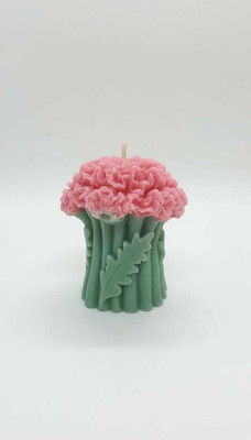 FRENDORA Levendr & More Fragnance flower Candle For Your Home Decorete & Gift Candle(Pink, Pack of 2)