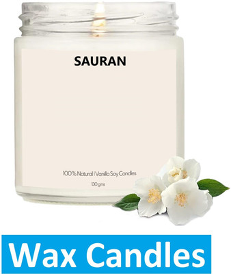 Sauran Pack of 1 Scented Candle 8W x 6.5H Centimeters WC92.9 Candle(White, Pack of 1)