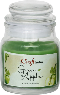 eCraftIndia Greenapple Jar Candle Candle(Green, Pack of 1)