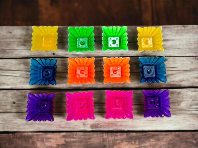 BS NATURAL Plastic (Pack of 24) Table Diya Set(Height: 2.5 inch)