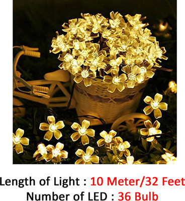 Khan Saar 14 LEDs 10 m Multicolor Steady Christmas Tree Rice Lights(Pack of 1)