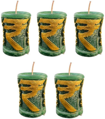 Celestial Money Candle Green- Unscented Spell Casting Ritual Candles Candle(Green, Pack of 5)