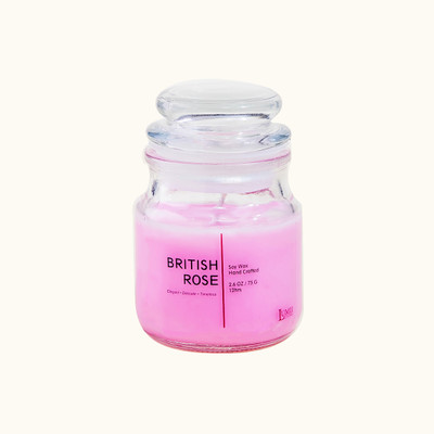 LUMII LIVING Yankee Jar Candle | Cozy Glow - Scented Soy Wax Candle(British Rose) Candle(Pink, Pack of 1)