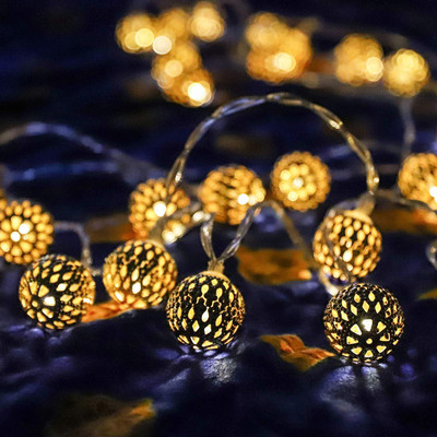 Divyalok 10 LED Morocon ball String Flameless Light,4 Meter for Diwali & Home Decoration Candle(Yellow, Pack of 1)
