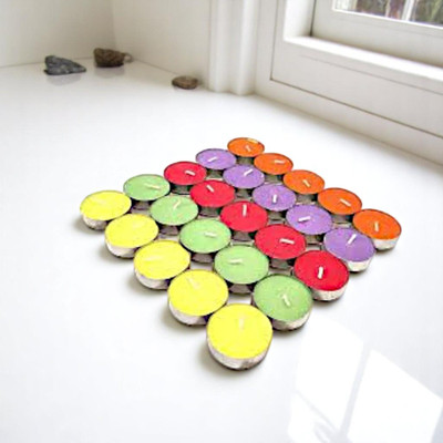 RTC Tealight Candles Pack Of 100 Candle Candle(Multicolor, Pack of 100)