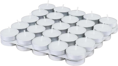 KIDSNTOYZ Decorative Unscented Tealights Perfect for Mood Lighting Candle Candle(White, Pack of 50)