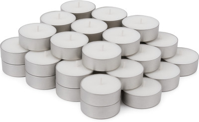 LuvEt Tea Light Candle || Fully Refine Paraffin Wax || 100pcs || 3- 4h Burning Times Candle(White, Pack of 100)