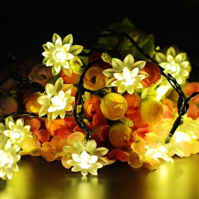 TECHGEAR 36 LEDs 10 m Yellow, White Flickering Flower Rice Lights(Pack of 1)