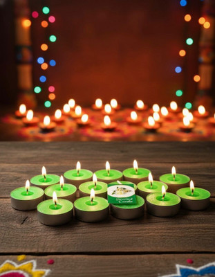 Shree S&S Brands Scentedcandle Candle(Green, Pack of 12)