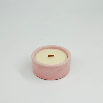 Shivaliya Collection Pure A++ Chunks Scented Wax Luxury Concrete Handcrafted Filled Candle Jar Candle(Pink, Pack of 1)