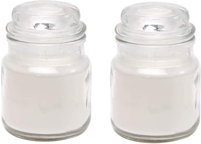 Dynore Glass Jar Scented Candles Pack of 2 Burning Capacity of Jar: 20 Hours Approx Candle(Multicolor, Pack of 2)