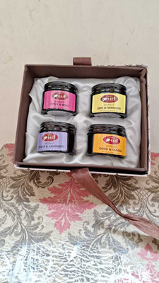 JAI MATA DI Highly Fragranced Mini Jar Scented Candles Combo Pack, Ideal for Gifting Candle(Multicolor, Pack of 4)