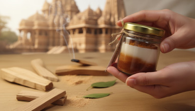 SUGAMYA SANDALWOOD_SCENTED_JARCANDLE_MEDITATION_HOMEDECOR_AROMATHERAPY_CANDLES Candle(Brown, Pack of 1)