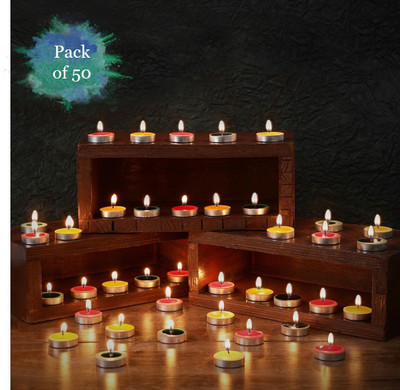 Flipkart SmartBuy 50 Pcs Multicolored Candle(Multicolor, Pack of 50)