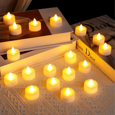 TechPride Flameless LED Tea Light Candles for Home, Wedding, Diwali, Festival Decoration Candle(Yellow, Pack of 24)