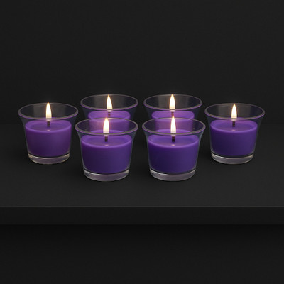 NanoX Jasmine Scented Candles for Diwali/Home Decoration Candle(Purple, Pack of 6)