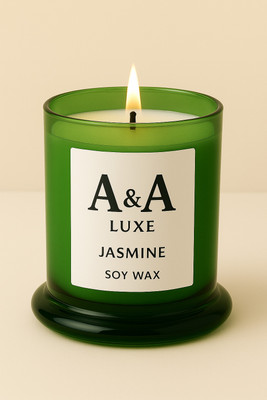 A&A Luxe Jasmine Soy Wax Candle 100 ML Candle(Green, Pack of 1)