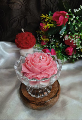 SCENTORA NEW25_Peony Delight vanilla scented soy wax jar Candle(Pink, White, Pack of 1)