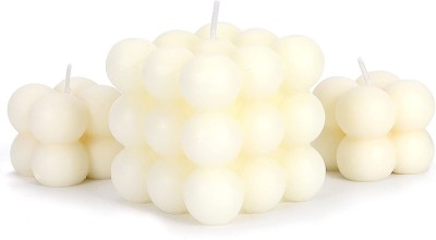 SAPI'S Smooth Scented White Bubble, 1 Big & 2 Mini Bubble Pack of 3 Candle(White, Pack of 3)