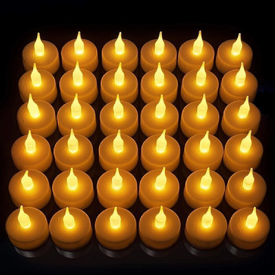 RIFOF ELECTRIC LED CANDLE (PACK OF 12) Candle(Yellow, Pack of 12)
