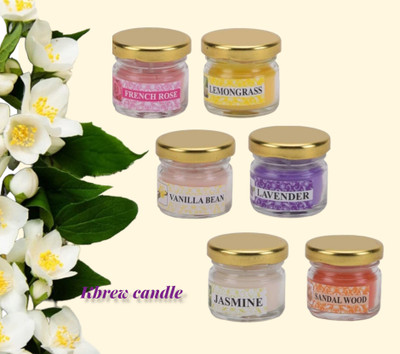 Kbrew Mini jar Candle(Multicolor, Pack of 6)