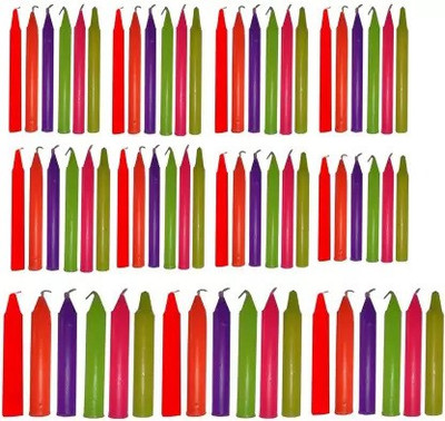 TOOLWIN Diwali Candle Set of 3 Packets pack Of 20 Candle total 60 multi colour candles Candle(Multicolor, Pack of 1)