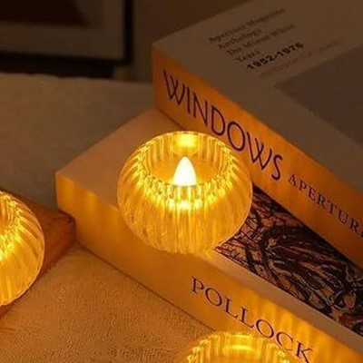 curiofy tea light decorative long time Candle(White, Pack of 1)