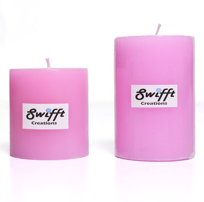 swifft creation PC011 Candle(Pink, Pack of 2)