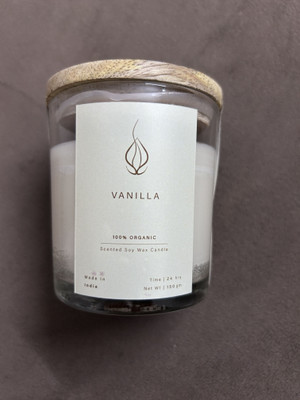 LUXARBAY SCENTED (VANILLA FRAGRANCE) SOY WAX Candle(White, Pack of 1)