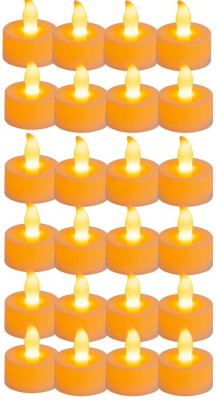 ARVANA HOME DECORATING ACRYLIC CANDLES Candle(White, Pack of 24)