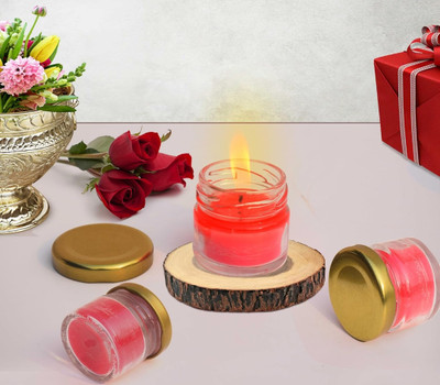 Aman 4PCS OF 40ML JAR SCENTED CAndle Candle(White, Pack of 4)