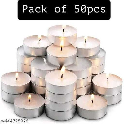 LUXORIO Tea Light Candles-Home Decoration Candle(White, Pack of 50)