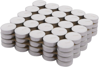 LUXORIO Aroma Paraffin Wax Unscented Tealight Candles Candle(White, Pack of 50)