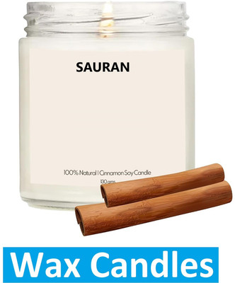 Sauran Pack of 1 Scented Candle 8W x 6.5H Centimeters WC92.2 Candle(White, Pack of 1)