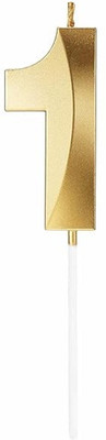 Urban Magic Birthday Candle Number - 1 Candle(Gold, Pack of 1)