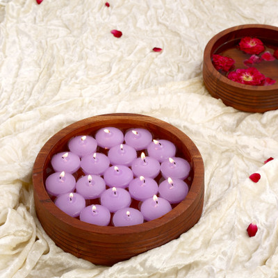 Parkash Candles Floating Candles Nuggets Small Candle Pack of 20 Decorative Candles Candle(Purple, Pack of 20)