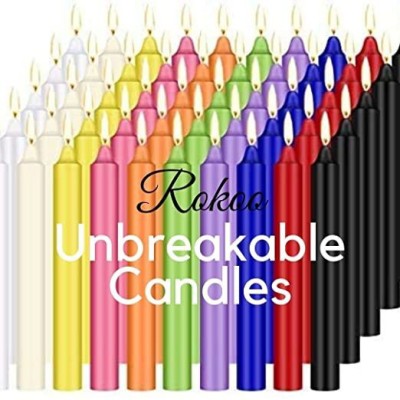 ROKOO Candles Colorful Pack of 100 ,5-inch Perfect for Home Decoration Dinner Candle(Multicolor, Pack of 100)