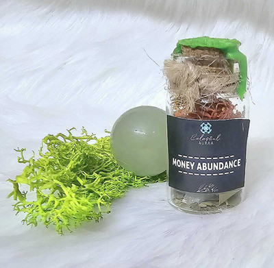 Celestial Auraa Money Abundance Intention Jars - 10 ml Candle(Multicolor, Pack of 1)
