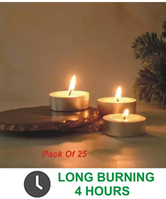 AFAST Unscented Tea light Candles Candle(White, Pack of 25)