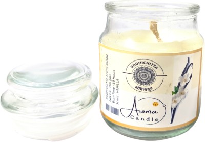 Bodhichitta Vanilla Scented Aroma Candle Pure Soy Wax Candle(White, Pack of 2)
