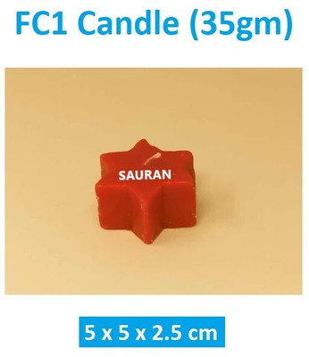 Sauran FC1 Candle Candle(Red, Pack of 1)