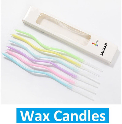 Sauran Pack of 1 Spiral Candles 30W x 150H Millimeters WC96.1 Candle(Multicolor, Pack of 1)