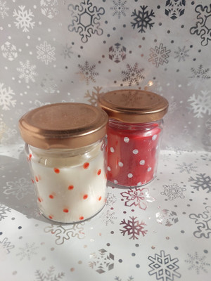 pleasing forest Red::White_Rose Candle(Red, White, Pack of 2)